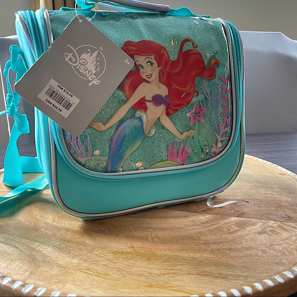 NWT Disney My Little Mermaid lunch bag with strap!
